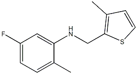 5-fluoro-2-methyl-N-[(3-methylthiophen-2-yl)methyl]aniline Struktur