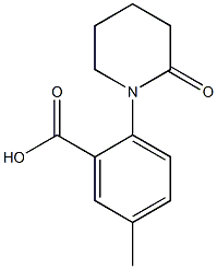 5-methyl-2-(2-oxopiperidin-1-yl)benzoic acid Struktur