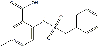 5-methyl-2-(phenylmethanesulfonamido)benzoic acid Struktur