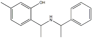 5-methyl-2-{1-[(1-phenylethyl)amino]ethyl}phenol Struktur