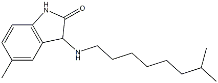 5-methyl-3-[(7-methyloctyl)amino]-2,3-dihydro-1H-indol-2-one Struktur