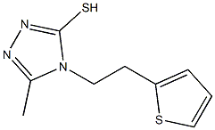 5-methyl-4-[2-(thiophen-2-yl)ethyl]-4H-1,2,4-triazole-3-thiol Struktur