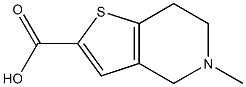 5-methyl-4H,5H,6H,7H-thieno[3,2-c]pyridine-2-carboxylic acid Struktur