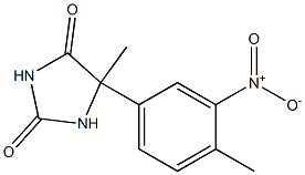 5-methyl-5-(4-methyl-3-nitrophenyl)imidazolidine-2,4-dione Struktur