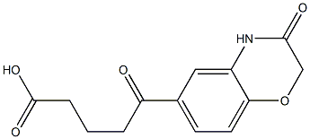 5-oxo-5-(3-oxo-3,4-dihydro-2H-1,4-benzoxazin-6-yl)pentanoic acid Struktur