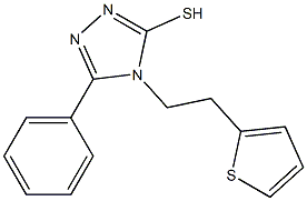 5-phenyl-4-[2-(thiophen-2-yl)ethyl]-4H-1,2,4-triazole-3-thiol Struktur