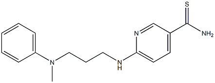 6-({3-[methyl(phenyl)amino]propyl}amino)pyridine-3-carbothioamide Struktur