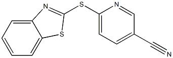 6-(1,3-benzothiazol-2-ylsulfanyl)pyridine-3-carbonitrile Struktur