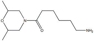 6-(2,6-dimethylmorpholin-4-yl)-6-oxohexan-1-amine Struktur