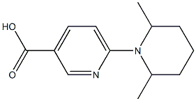 6-(2,6-dimethylpiperidin-1-yl)pyridine-3-carboxylic acid Struktur