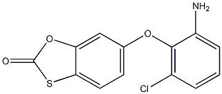 6-(2-amino-6-chlorophenoxy)-2H-1,3-benzoxathiol-2-one Struktur