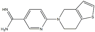 6-(6,7-dihydrothieno[3,2-c]pyridin-5(4H)-yl)pyridine-3-carboximidamide Struktur