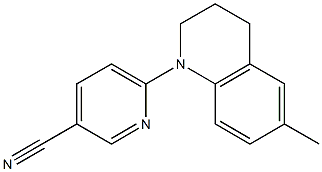 6-(6-methyl-1,2,3,4-tetrahydroquinolin-1-yl)pyridine-3-carbonitrile Struktur