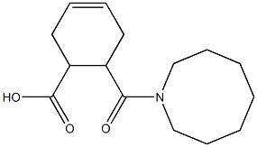 6-(azocan-1-ylcarbonyl)cyclohex-3-ene-1-carboxylic acid Struktur