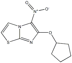 6-(cyclopentyloxy)-5-nitroimidazo[2,1-b][1,3]thiazole Struktur