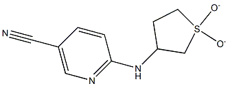 6-[(1,1-dioxidotetrahydrothien-3-yl)amino]nicotinonitrile Struktur