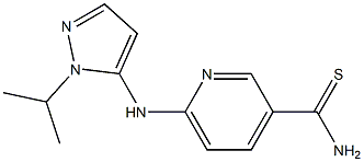 6-[(1-isopropyl-1H-pyrazol-5-yl)amino]pyridine-3-carbothioamide Struktur