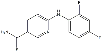 6-[(2,4-difluorophenyl)amino]pyridine-3-carbothioamide Struktur