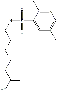 6-[(2,5-dimethylbenzene)sulfonamido]hexanoic acid Struktur