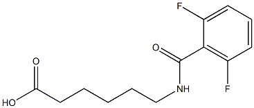 6-[(2,6-difluorophenyl)formamido]hexanoic acid Struktur