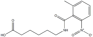 6-[(2-methyl-6-nitrophenyl)formamido]hexanoic acid Struktur