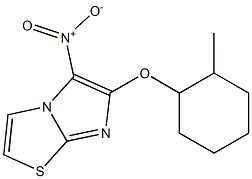 6-[(2-methylcyclohexyl)oxy]-5-nitroimidazo[2,1-b][1,3]thiazole Struktur