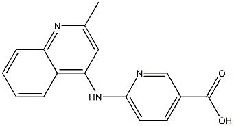 6-[(2-methylquinolin-4-yl)amino]pyridine-3-carboxylic acid Struktur