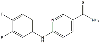 6-[(3,4-difluorophenyl)amino]pyridine-3-carbothioamide Struktur