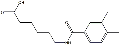 6-[(3,4-dimethylphenyl)formamido]hexanoic acid Struktur