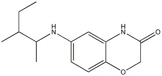 6-[(3-methylpentan-2-yl)amino]-3,4-dihydro-2H-1,4-benzoxazin-3-one Struktur