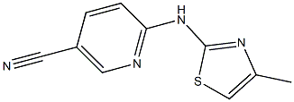 6-[(4-methyl-1,3-thiazol-2-yl)amino]nicotinonitrile Struktur