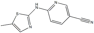 6-[(5-methyl-1,3-thiazol-2-yl)amino]nicotinonitrile Struktur