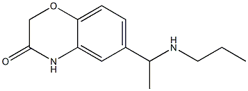 6-[1-(propylamino)ethyl]-3,4-dihydro-2H-1,4-benzoxazin-3-one Struktur