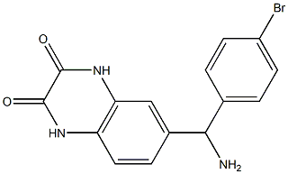 6-[amino(4-bromophenyl)methyl]-1,2,3,4-tetrahydroquinoxaline-2,3-dione Struktur