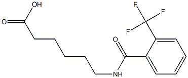 6-{[2-(trifluoromethyl)phenyl]formamido}hexanoic acid Struktur