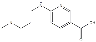 6-{[3-(dimethylamino)propyl]amino}pyridine-3-carboxylic acid Struktur