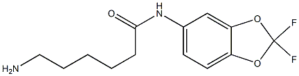 6-amino-N-(2,2-difluoro-1,3-benzodioxol-5-yl)hexanamide Struktur