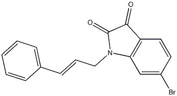 6-bromo-1-(3-phenylprop-2-en-1-yl)-2,3-dihydro-1H-indole-2,3-dione Struktur