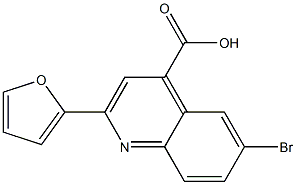 6-bromo-2-(furan-2-yl)quinoline-4-carboxylic acid Struktur