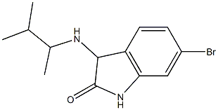 6-bromo-3-[(3-methylbutan-2-yl)amino]-2,3-dihydro-1H-indol-2-one Struktur