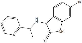 6-bromo-3-{[1-(pyridin-2-yl)ethyl]amino}-2,3-dihydro-1H-indol-2-one Struktur