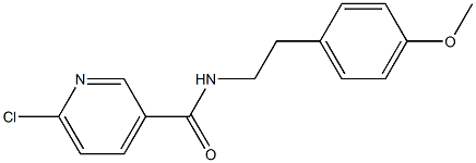 6-chloro-N-[2-(4-methoxyphenyl)ethyl]pyridine-3-carboxamide Struktur