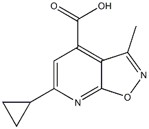 6-cyclopropyl-3-methylpyrido[3,2-d][1,2]oxazole-4-carboxylic acid Struktur