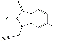 6-fluoro-1-(prop-2-yn-1-yl)-2,3-dihydro-1H-indole-2,3-dione Struktur