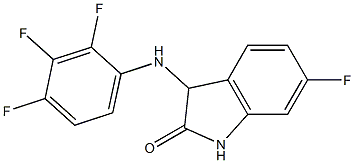 6-fluoro-3-[(2,3,4-trifluorophenyl)amino]-2,3-dihydro-1H-indol-2-one Struktur