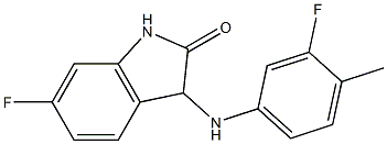 6-fluoro-3-[(3-fluoro-4-methylphenyl)amino]-2,3-dihydro-1H-indol-2-one Struktur