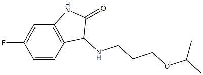 6-fluoro-3-{[3-(propan-2-yloxy)propyl]amino}-2,3-dihydro-1H-indol-2-one Struktur