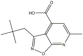 6-methyl-3-neopentylisoxazolo[5,4-b]pyridine-4-carboxylic acid Struktur