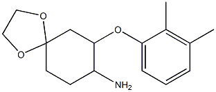 7-(2,3-dimethylphenoxy)-1,4-dioxaspiro[4.5]dec-8-ylamine Struktur