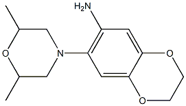 7-(2,6-dimethylmorpholin-4-yl)-2,3-dihydro-1,4-benzodioxin-6-amine Struktur